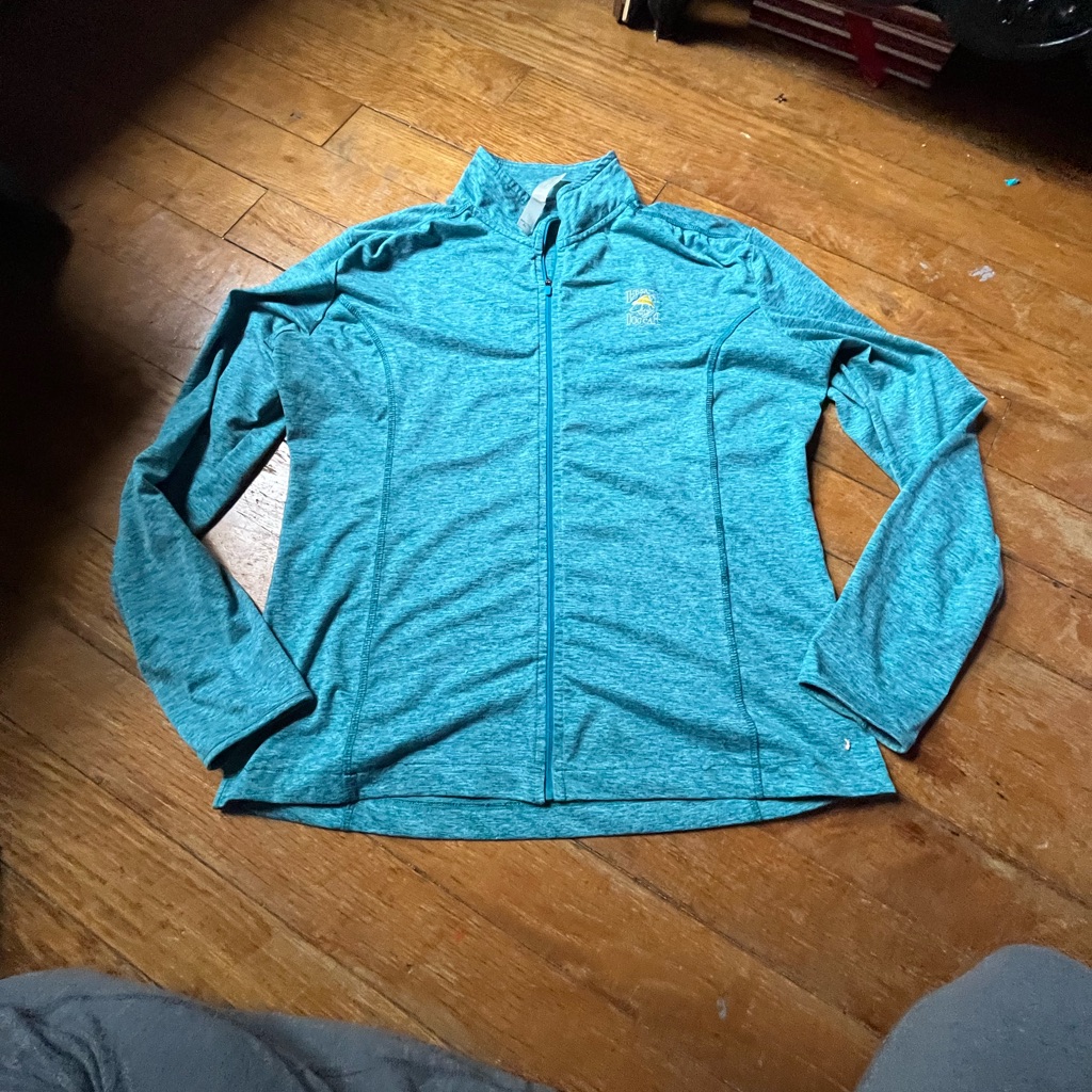 Oura Teal Heathered Jacket Oura Teal Heathered Jacket